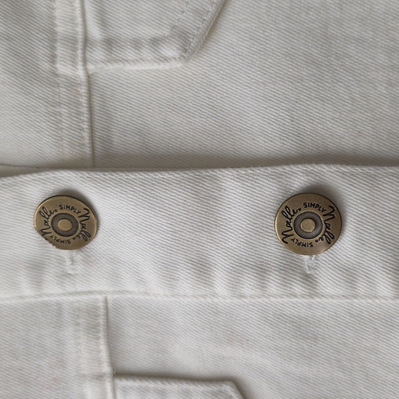 Simply Noelle Ivory Denim Lace Jacket S/M - Picture 8 of 10